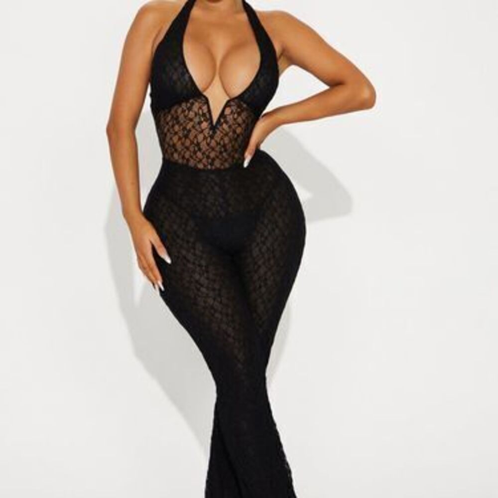 She's Iconic Lace Jumpsuit - Black - S